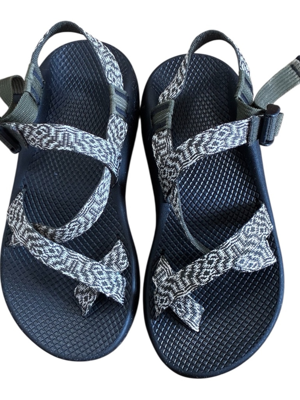 Chaco Z/Cloud Sandals Olive Green and Black Outdoor Sandals w/Adjustable Straps